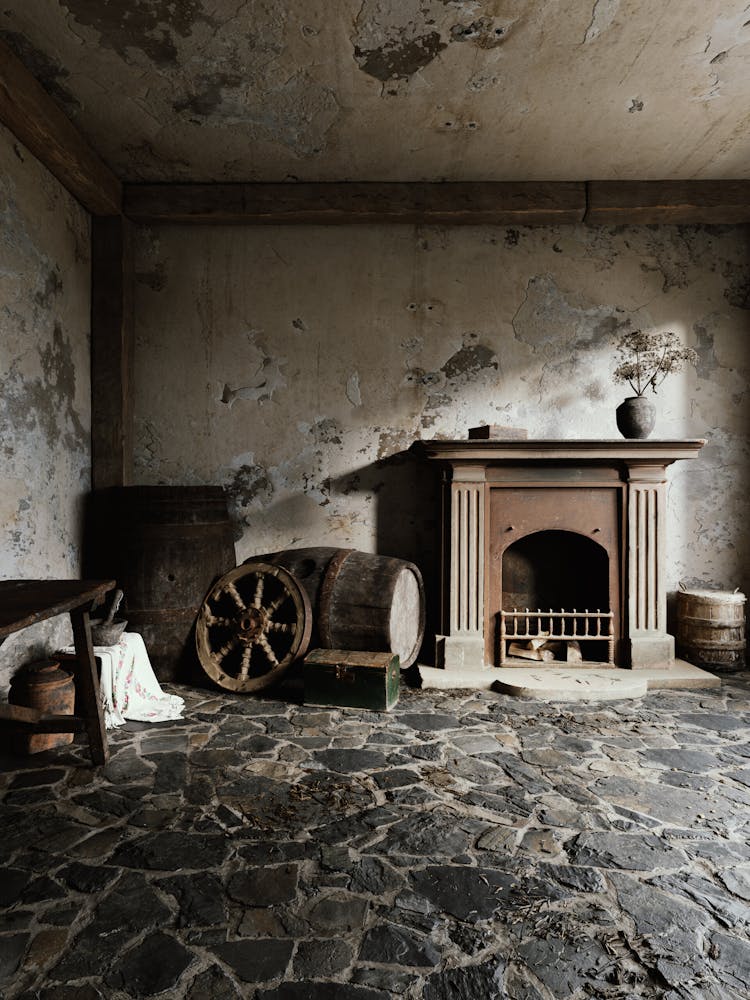 Ancient Furniture In Abandoned House