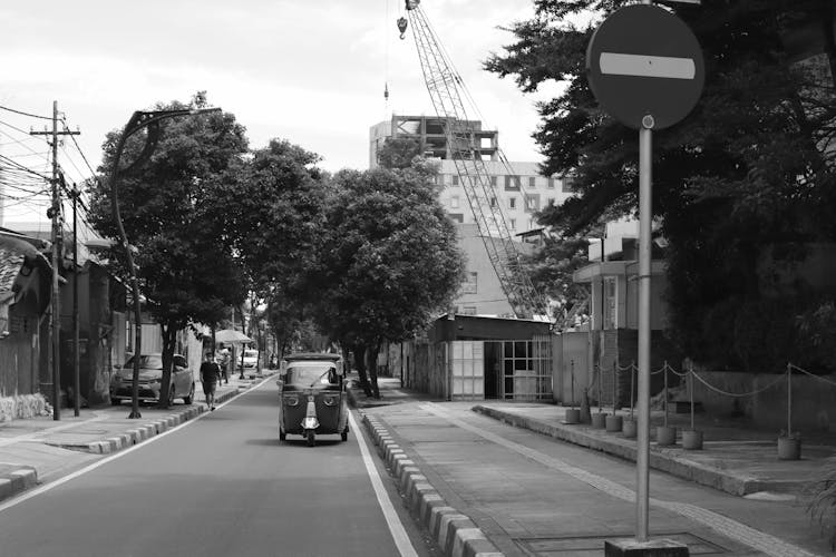 A Tuktuk Moving On The Road 