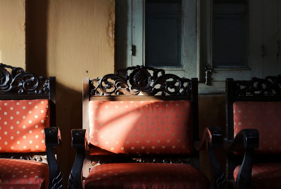 therapist office empty armchair quiet