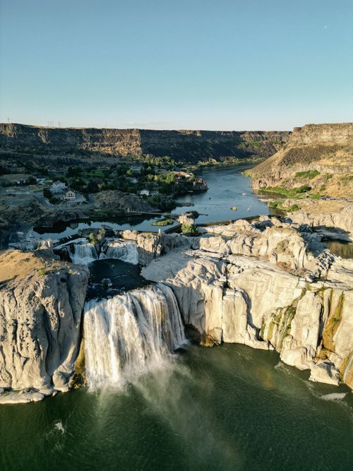 Free Breathtaking aerial shot of Shoshone Falls, known as the Niagara of the West, in Idaho. Stock Photo