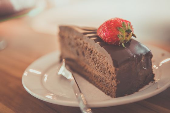 Chocolate cake slice