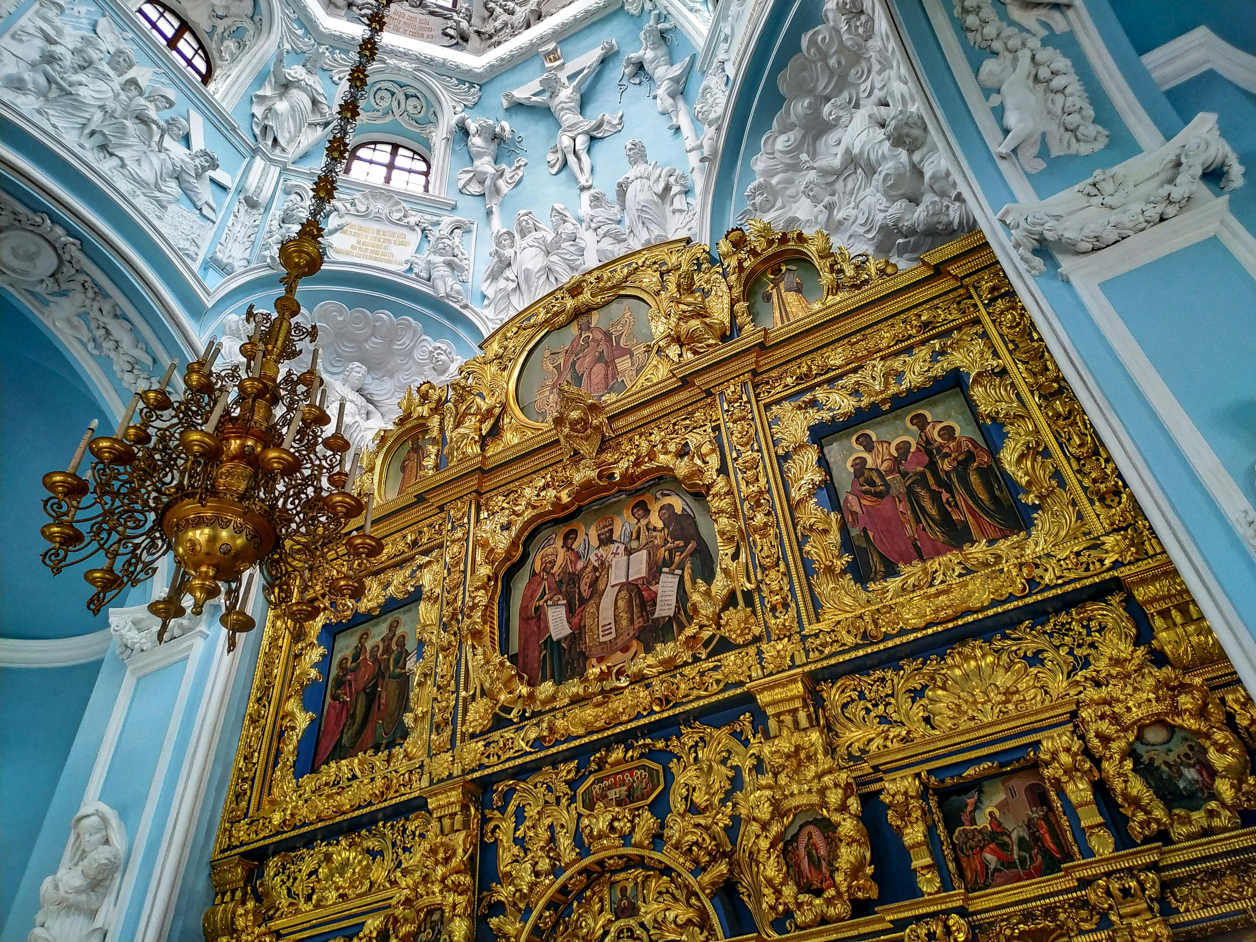 Golden Wall and Paintings in Church · Free Stock Photo