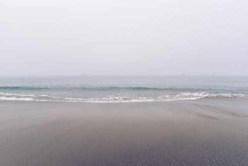 Ocean Waves on Beach Side