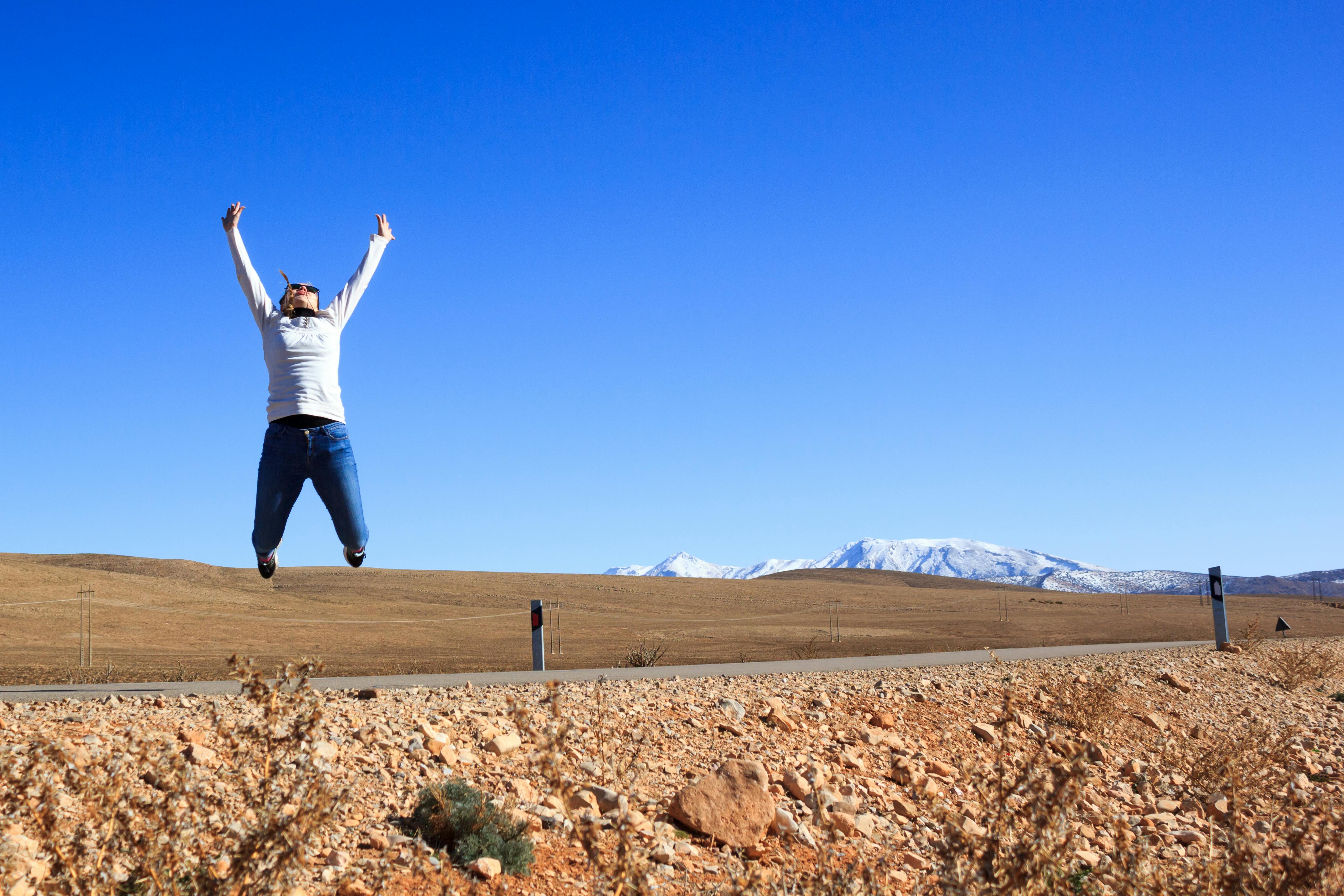 Man in Jumping Gesture · Free Stock Photo