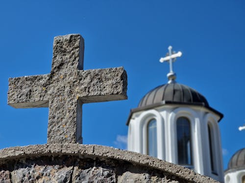 Foto d'estoc gratuïta de catòlic, cel blau, creu