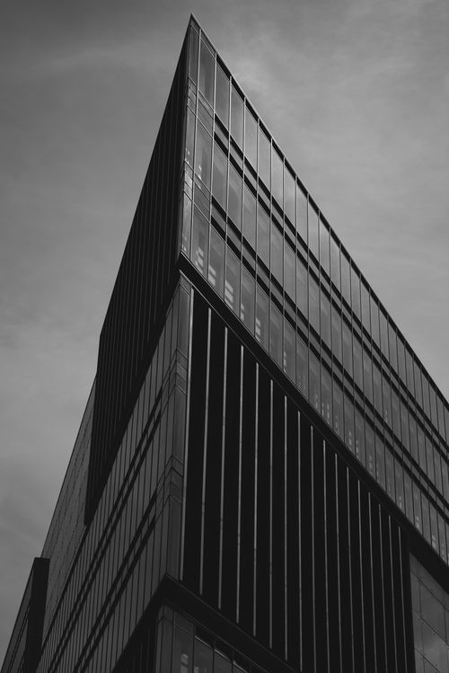 Free Stunning black and white capture of a modern building in Hamburg, Germany. Stock Photo