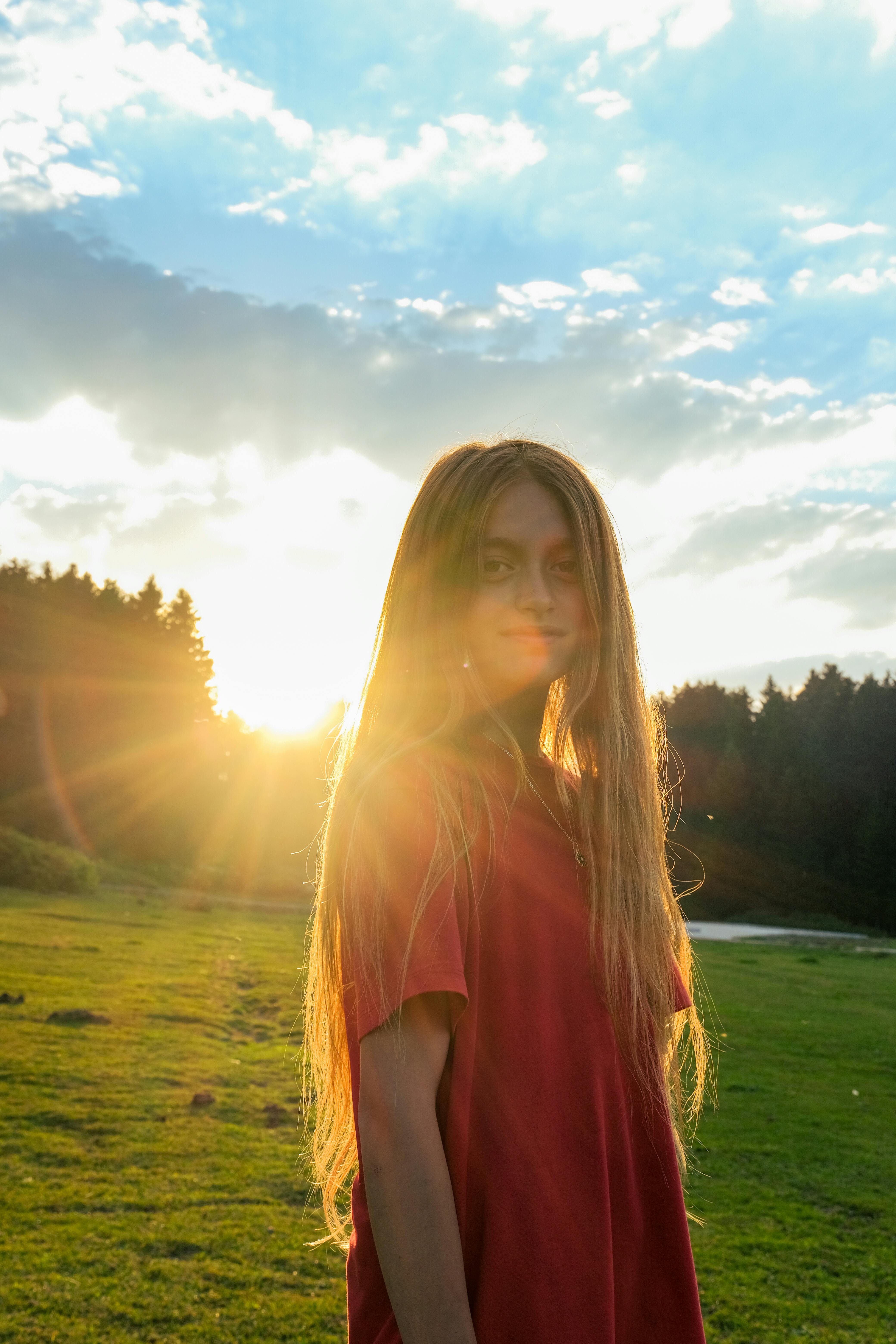 Girl Wearing Red Shirt · Free Stock Photo