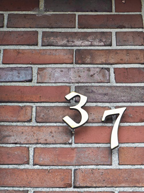 Free stock photo of brick wall, number, old house