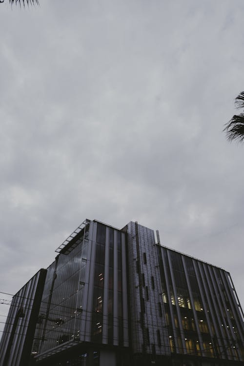 A Low Angle Photography of High Rise Building Under Gray Skies
