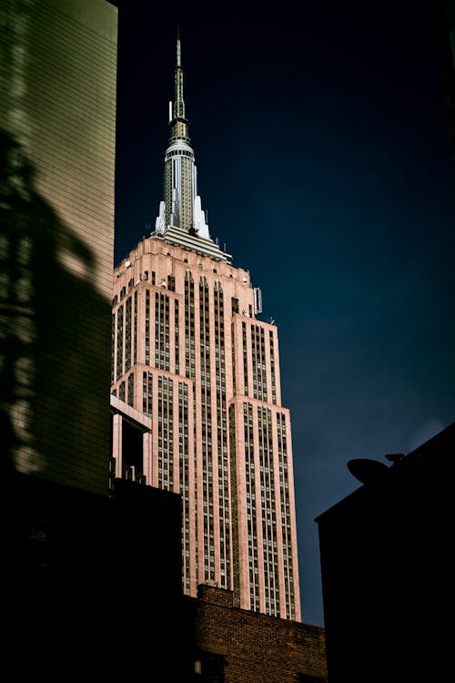 Free Empire State Building Under the Blue Sky Stock Photo
