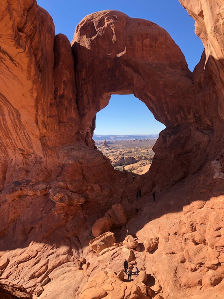 Double Arch In Arches National Park In Ground County, Utah