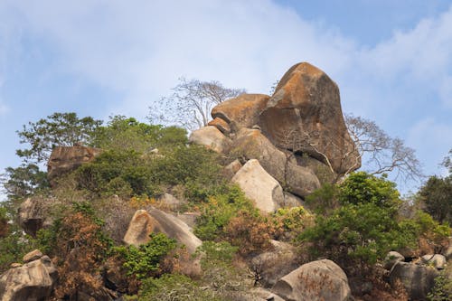 Foto d'estoc gratuïta de Àfrica, cel blau, formació de roques naturals