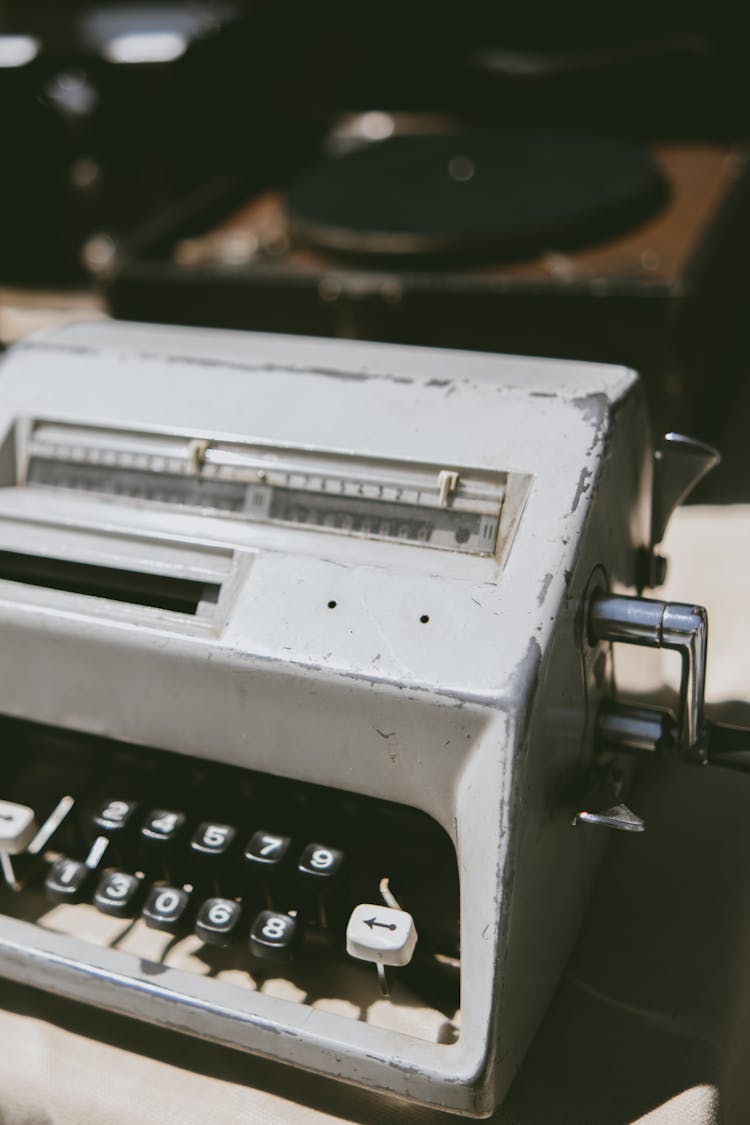 Close-up Photo Of A White Perkins Brailler