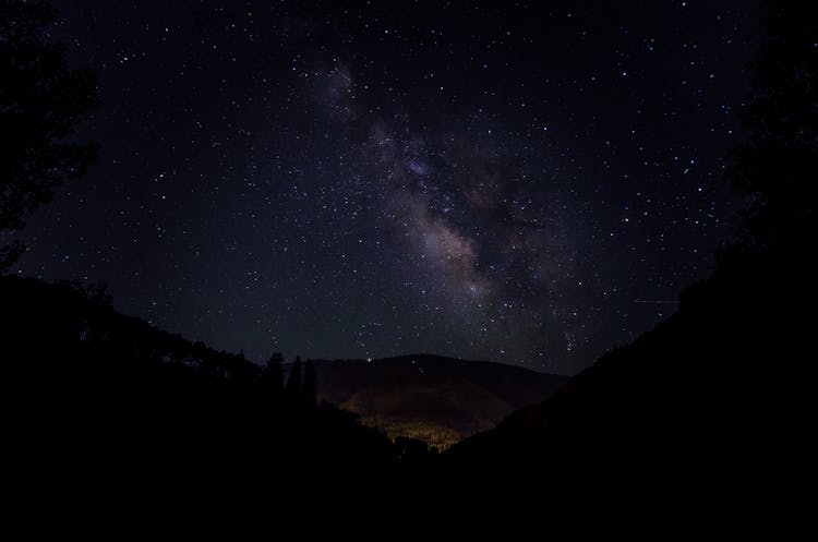 Milky Way Galaxy Against A Starry Night Sky