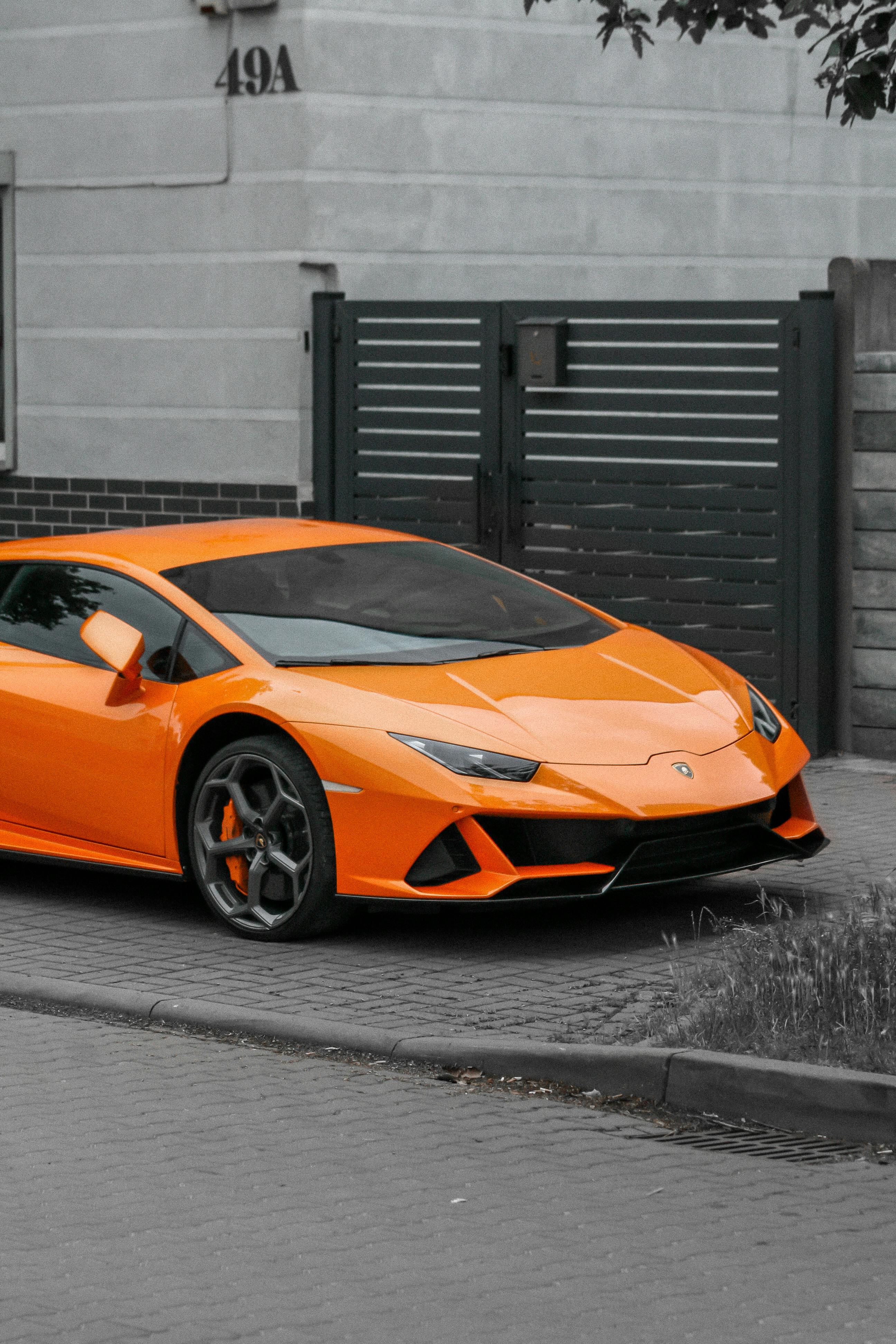 Photo of Parked Lime Green Lamborghini · Free Stock Photo