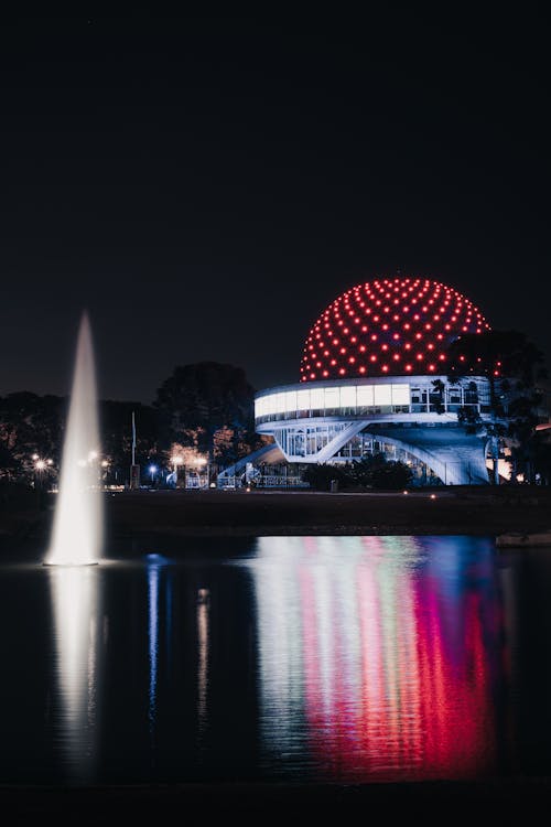 Modern Building at Night 