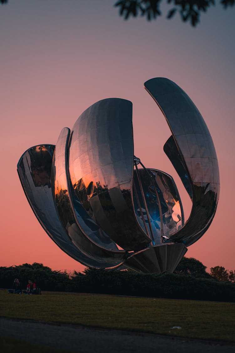 Floralis Genérica Sculpture Under Purple Sky