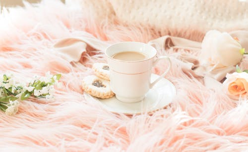 A Cup of Coffee with Cookies