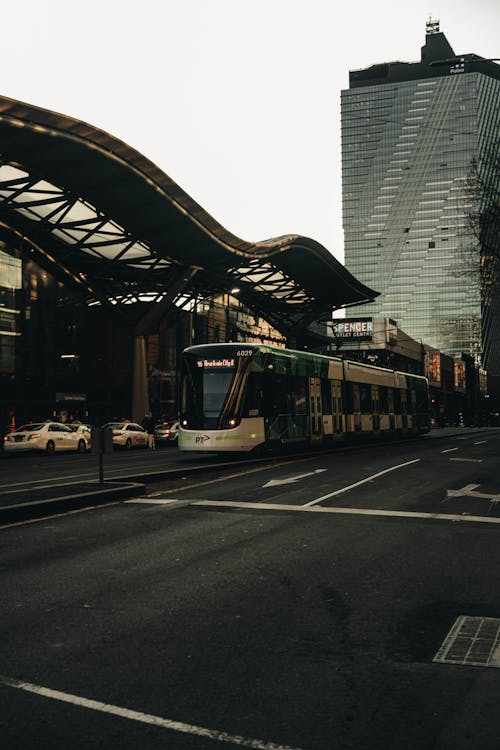 Free Trams as Part of Public Transportation in Melbourne Stock Photo