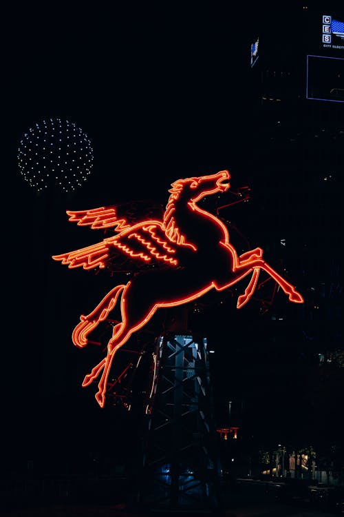 Free A Pegasus Neon Sign Stock Photo