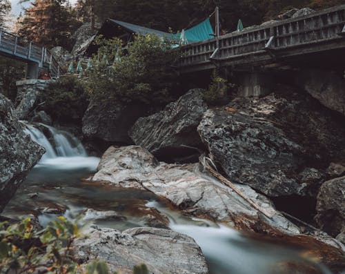 Waterfalls  \Cascading on Rocks