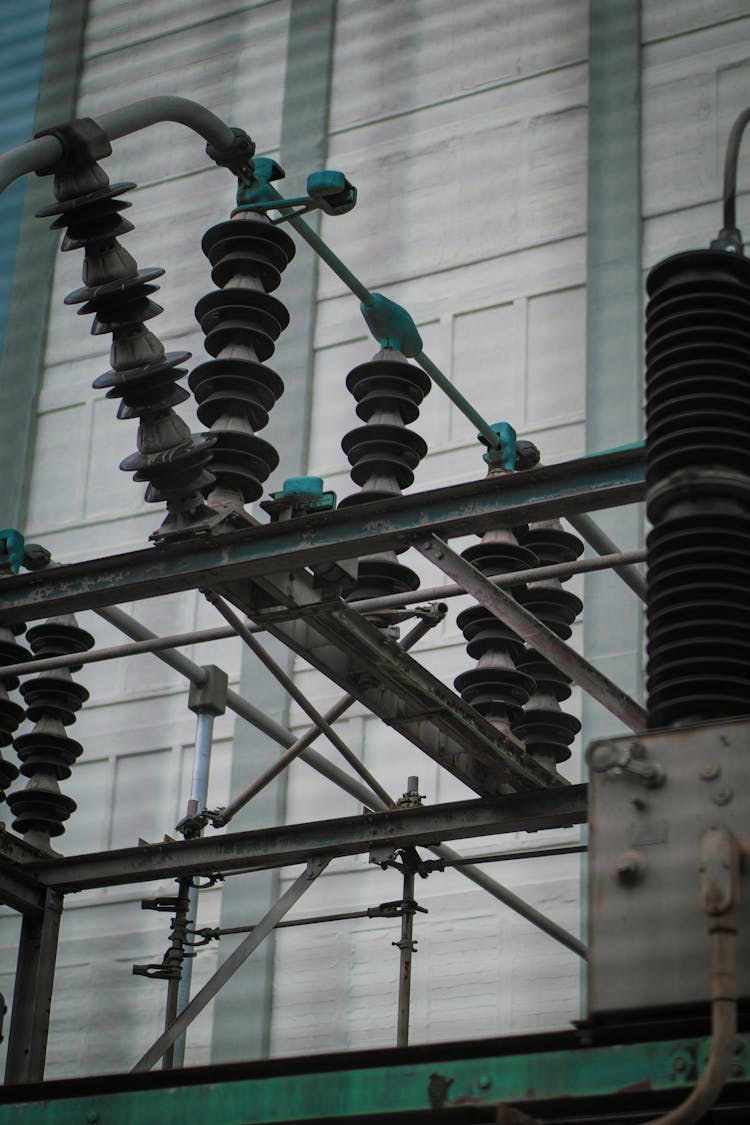 Electrical Transformer In Close Up Shot