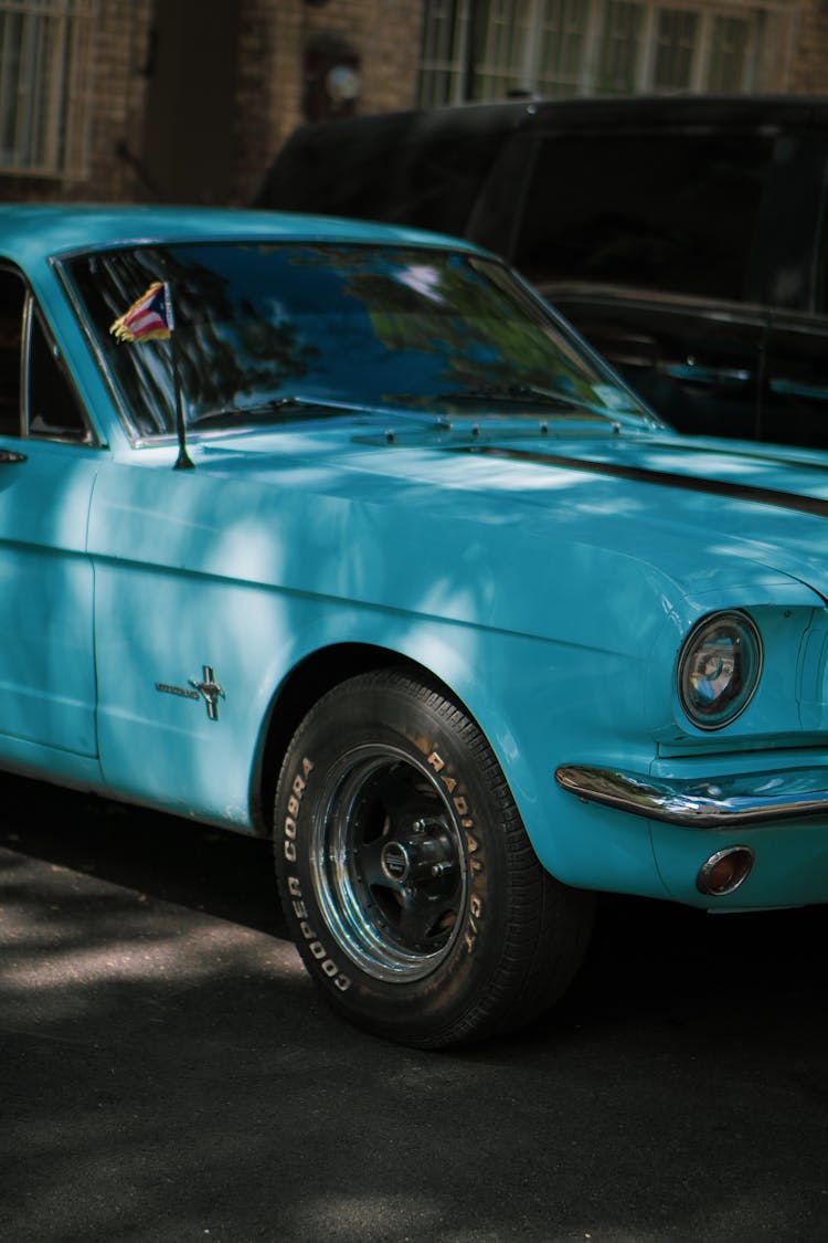 Vintage, Blue Vehicle