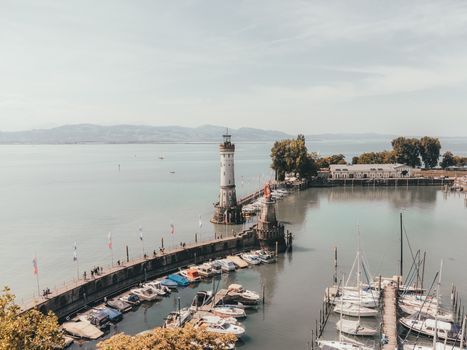 Birds Eye View of the Lindau Lighthouse