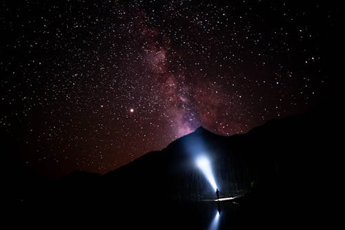A Starry Night Sky over a Body of Water
