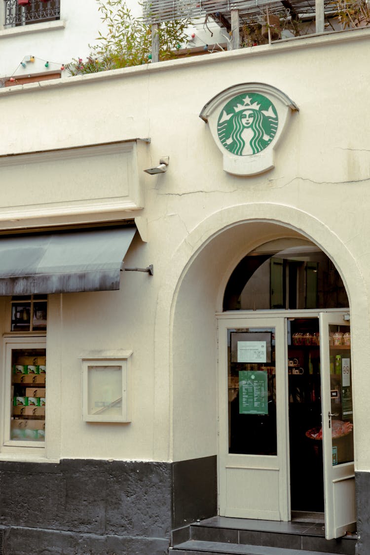 Starbucks Store With Arch Doorway