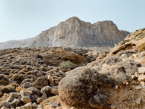 A Mountain in a Rocky Landscape