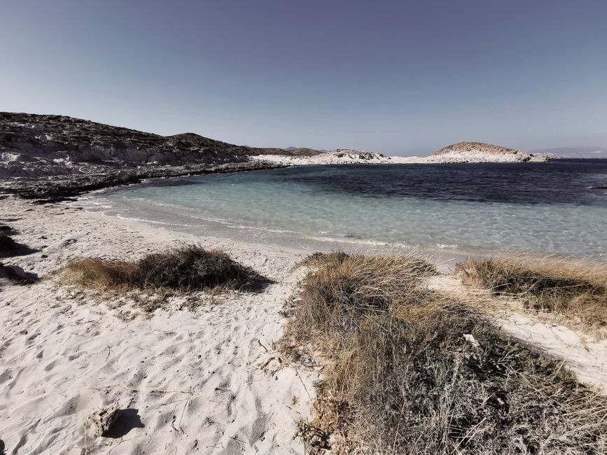 Plage d'Antiparos et Grotte souterraine