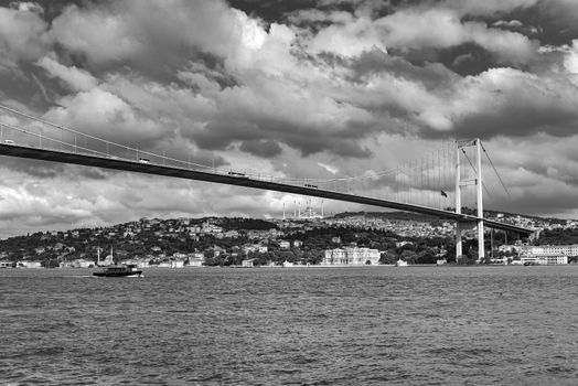 Bosphorus Bridge in Black and White Photgraphy