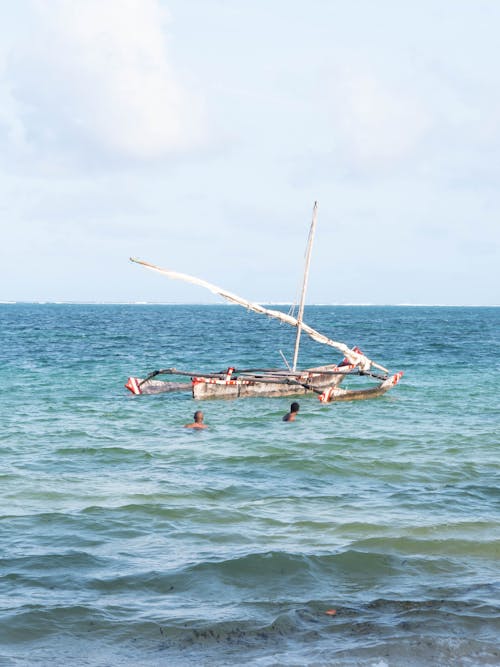 A Wooden Boat on the Sea