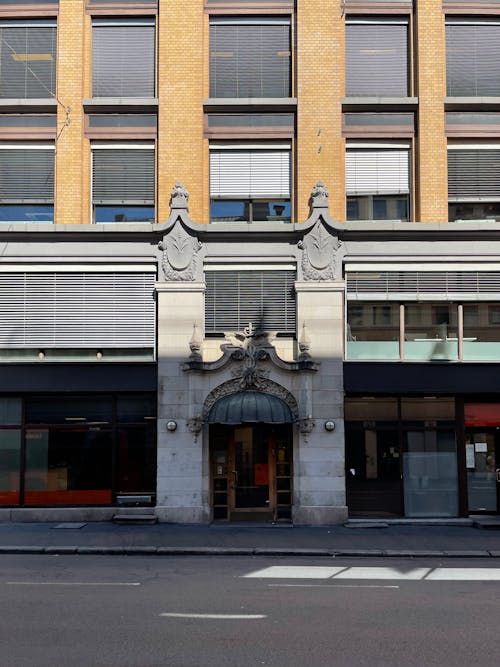 Door Entrance to a Building with a Canopy