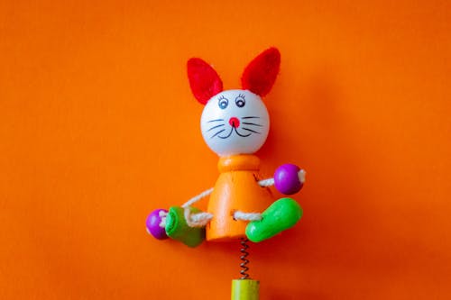 Multicolored Cat Wooden Toy