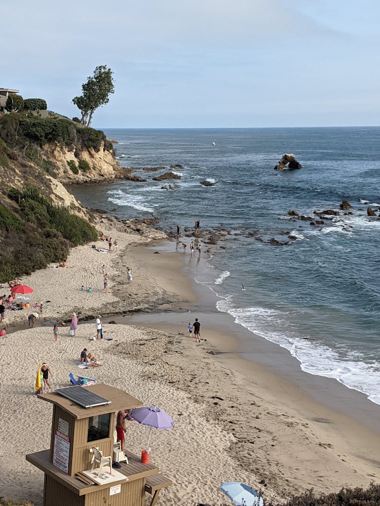 Aerial Photography Of People Enjoying The Beach 