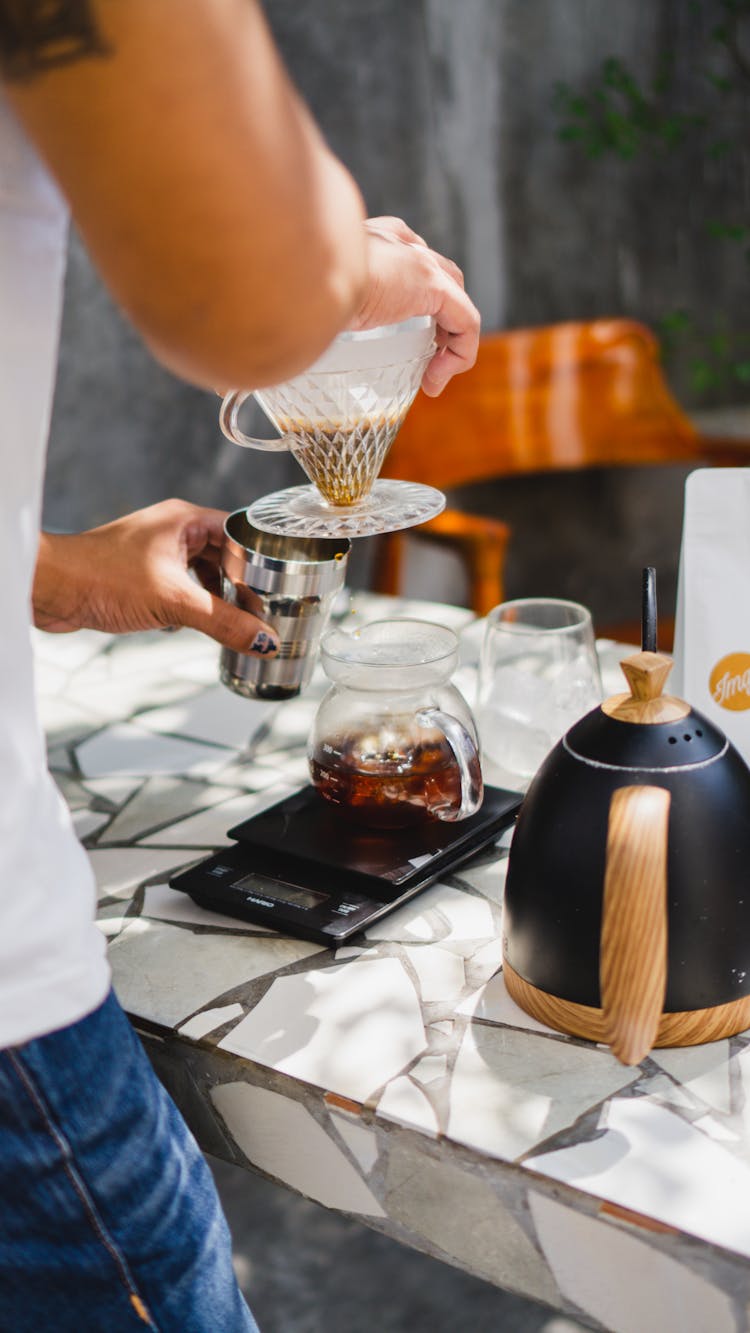 A Person Brewing Drinks