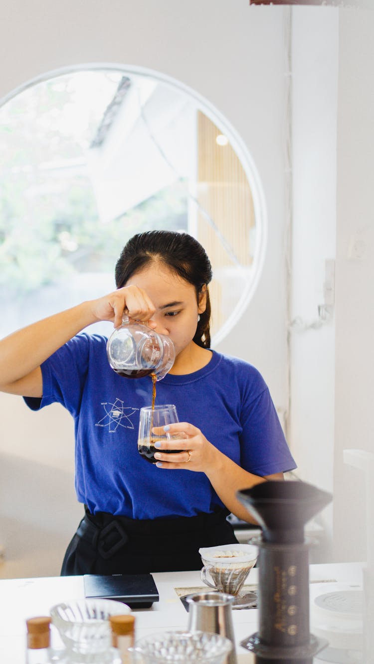 A Barista Making Coffee