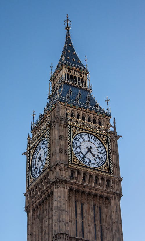 Darmowe zdjęcie z galerii z anglia, big ben, błękitne niebo