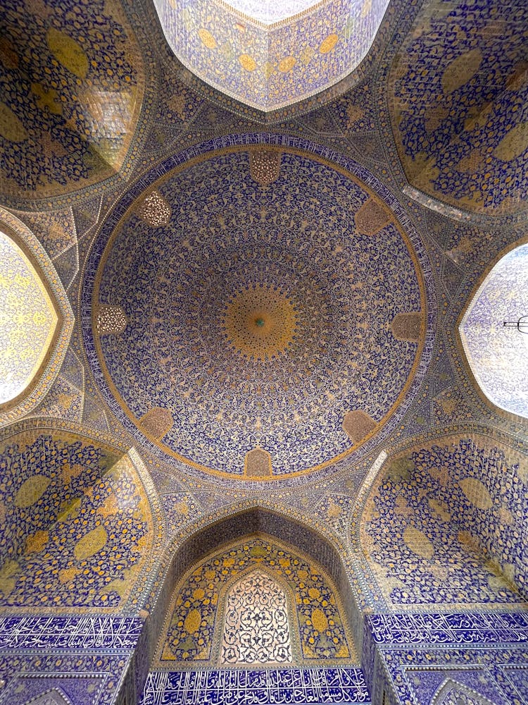 Ceiling Design In Shah Mosque In Isfahan, Iran