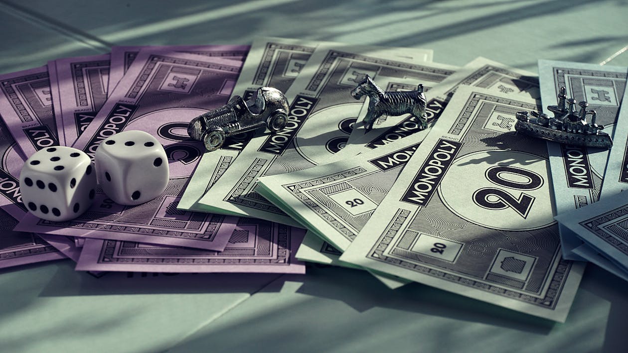 Free Close Up Photo of Monopoly Game Items  Stock Photo