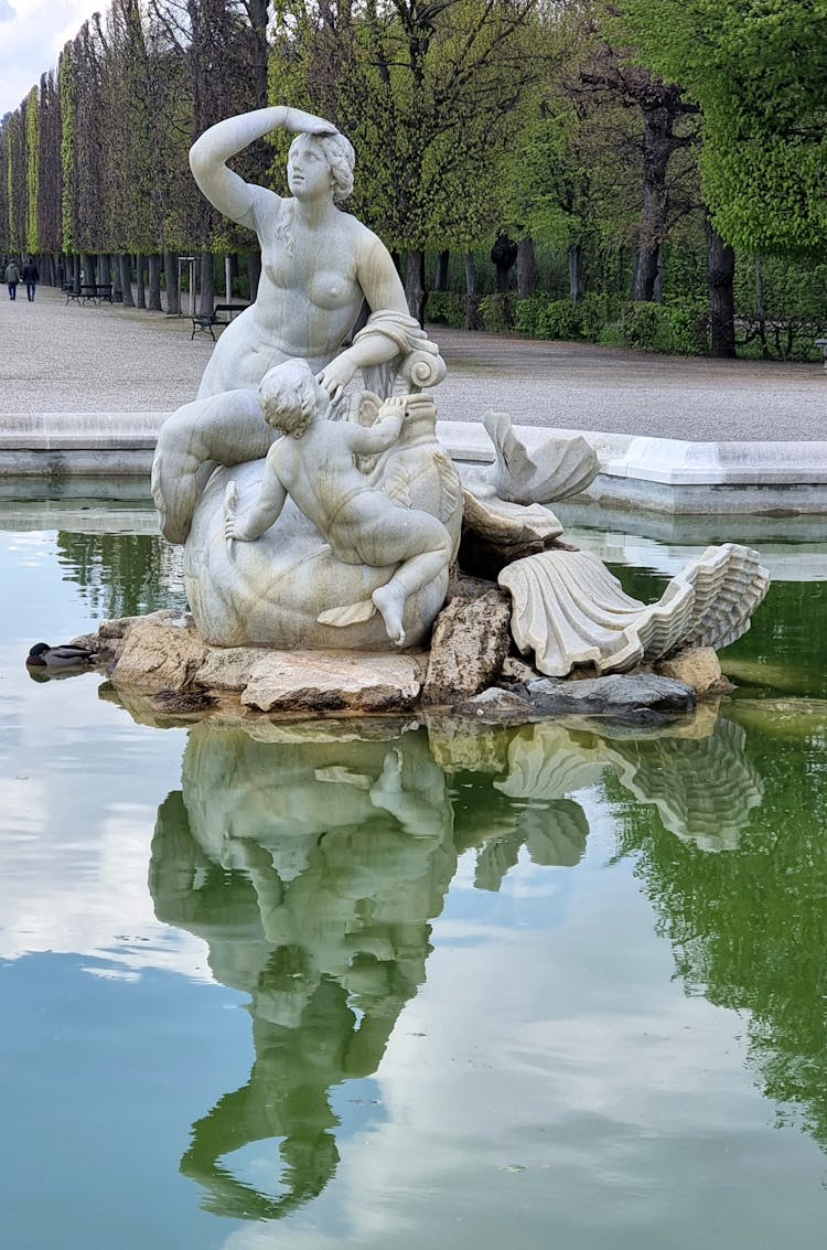 The Triton And Mermaid Fountain In Vienna, Austria