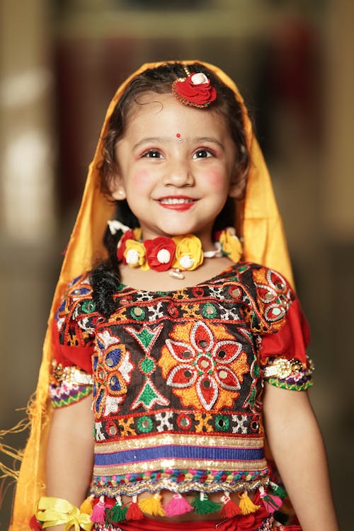A Girl Wearing Traditional Dress