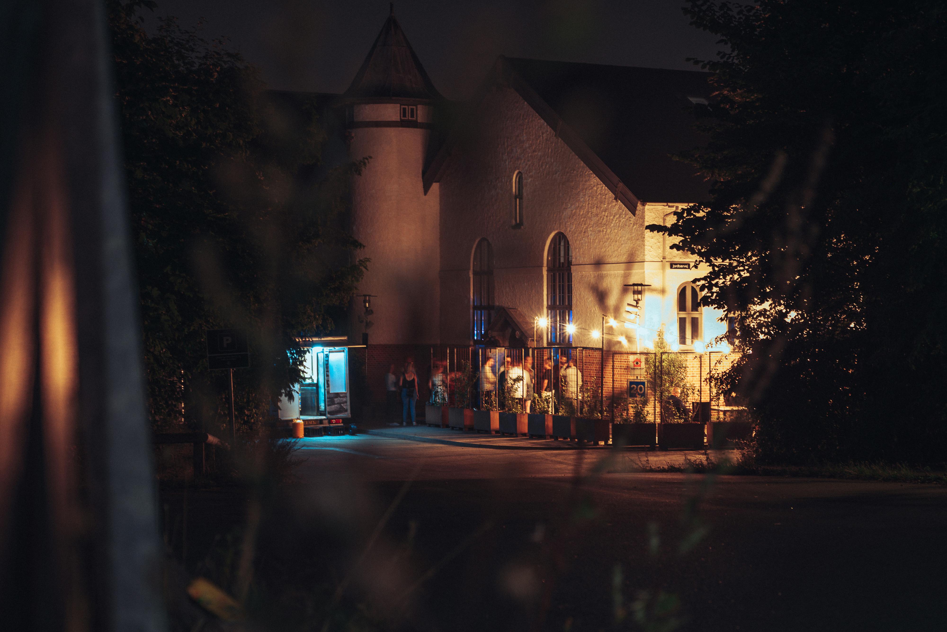Free Restaurant at evening Stock Photo