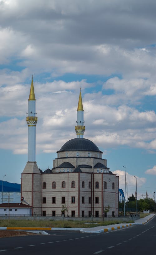 Mosque Building Under White Clouds