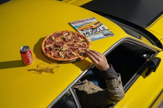 Pizza on Car