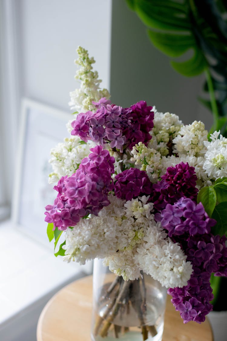 Lilacs On A Glass Vase