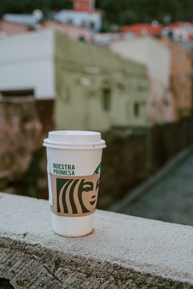 A Close-Up Shot Of A Starbucks Drink