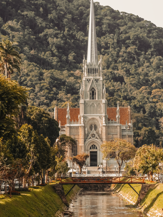 Facade of the National Shrine Basilica of Our Lady of Las Lajas in ...